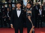 Пьер Гасли и его подруга Франциска Гомес на ковровой дорожке в Каннах, фото из социальных сетей