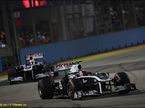 Пилоты Williams на трассе Гран При Сингапура