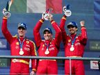 Экипаж Ferrari №51 на подиуме в Спа, фото XPB