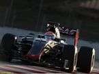 Роман Грожан на тестах в Барселоне за рулём машины Haas VF-16