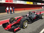 Роман Грожан за рулём Haas F1 в Барселоне. Фото: joao carlos costa