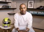 Льюис Хэмилтон, скриншо из видео Mercedes