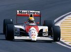 Айртон Сенна за рулём McLaren MP4/5B на Гран При Бразилии, 1990 год,фото XPB