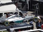 Машина Льюиса Хэмилтона после аварии в квалификации