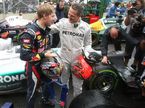 Гран При Бразилии. Себастьян Феттель (слева) и Михаэль Шумахер