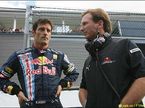 Кристиан Хорнер (справа) и Марк Уэббер
