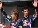 Феттель и Уэббер по окончении квалификации ГП Германии