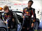 Себастьян Феттель и Марк Уэббер после квалификации