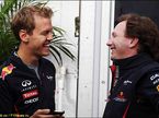 Кристиан Хорнер (справа) и Себастьян Феттель