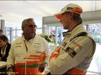 Руководитель Force India Виджей Малья с Нико Хюлкенбергом