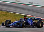 Алекс Элбон за рулём Williams FW44 на тестах в Барселоне, фото XPB