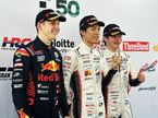 Первая тройка по итогам квалификации на Autopolis,  Лиам Лоусон крайний слева, фото Super Formula
