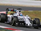 Алекс Линн на тестах в Барселоне за рулём Williams FW37