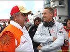 Виджей Малья (Force India) и Мартин Уитмарш (McLaren Mercedes)