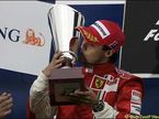 Фелипе Масса на подиуме в Спа