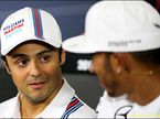 Фелипе Масса и Льюис Хэмилтон на пресс-конференции FIA