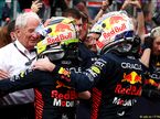 Хельмут Марко и гонщики Red Bull Racing