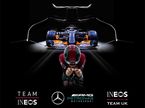 Плакат с декабрьской презентации Mercedes и INEOS Sports
