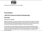 Пресс-релиз FIA