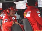Михаэль Шумахер и Стефано Доменикали на командном мостике Ferrari
