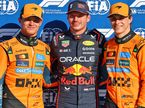 Ландо Норрис, Макс Ферстаппен и Оскар Пиастри