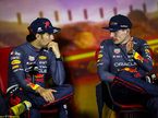 Серхио Перес и Макс Ферстаппен после финиша Гран При Испании