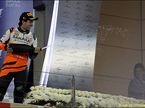 Серхио Перес на подиуме Гран При Бахрейна