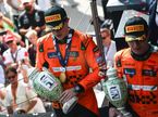 Оскар Пиастри и Ландо Норрис на подиуме в Венгрии, фото XPB
