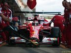 Кими Райкконен за рулём Ferrari SF15-T на тестах в Барселоне