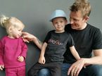 Кими Райкконен с сыном Робином и дочкой Рианной