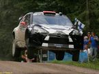 Кими Райкконен на трассе Rally of Finland за рулём Citroen, 2011 год