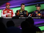 Фернандо Алонсо, Кими Райкконен и Себастьян Феттель