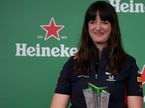 Ханна Шмитц, главный стратег Red Bull Racing, после победы команды в Бразилии, 2019 год, фото XPB