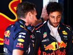 Даниэль Риккардо и Кристиан Хорнер, руководитель Red Bull Racing