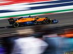 Ландо Норрис за рулём McLaren на трассе в Остине