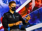 Джордж Расселл на пресс-конференции FIA в Сильверстоуне