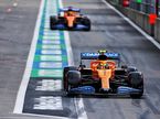 Ландо Норрис и Карлос Сайнс за рулём McLaren MCL35
