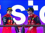 Карлос Сайнс и Шарль Леклер на подиуме Гран При Саудовской Аравии, фото пресс-службы Ferrari