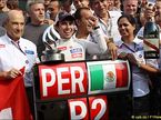 Команда Sauber празднует успех Серхио Переса в Монце