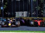Машины Red Bull Racing и Ferrari на старте Гран При Австралии, фото XPB