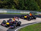 Себастьян Феттель и Дэвид Култхард на Северной петле Нюрбургринга, фото Red Bull