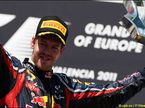 Себастьян Феттель на подуме Гран При Европы