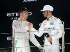 Нико Росберг и Льюис Хэмилтон на Гран При Абу-Даби 2016 года