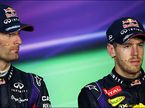 Марк Уэббер и Себастьян Феттель на пресс-конференции после гонки