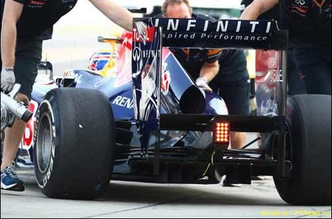 Диффузор на машине Марка Уэббера