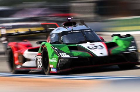 Гиперкар Lamborghini, на котором в IMSA выступают Роман Грожан и Даниил Квят, фото пресс-службы команды