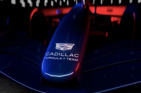 Логотип Cadillac F1, скриншот из видео команды