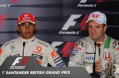 Льюис Хэмилтон и Рубенс Баррикелло, 2008 год, фото XPB