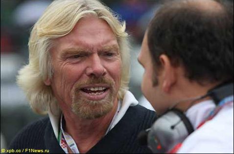 Ричард Брэнсон на Гран При Италии 2008 года