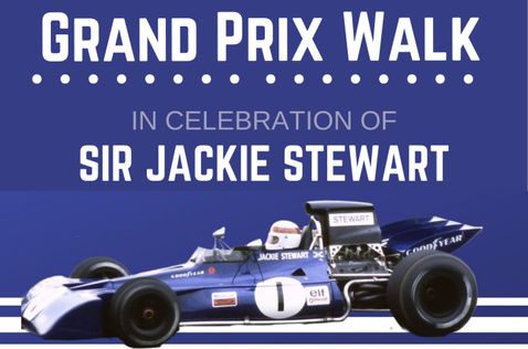 Постер,  посвящённый акции на родине Джеки Стюарта